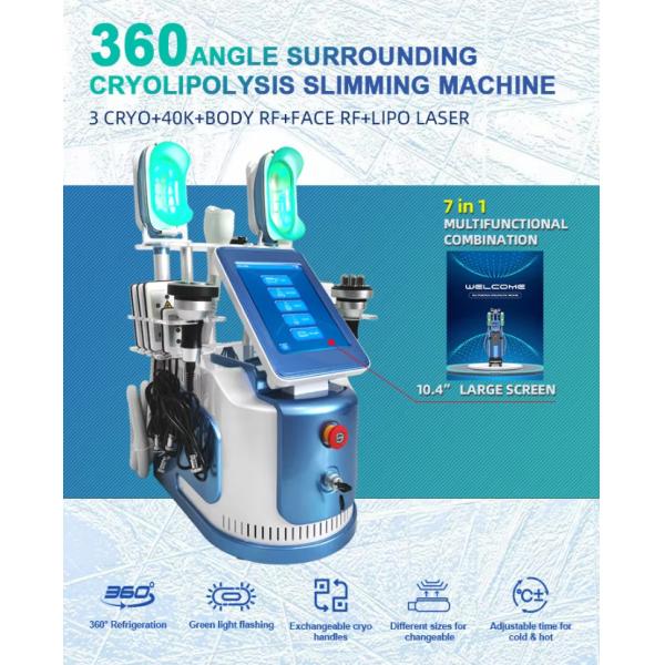 360 Cryo Vacuum Rf Lipo Laser 6 In 1 Fat Freezing Weight Loss Body Slimming Machine