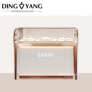 Fashion Beautiful Wooden Glass Jewellery Counter With Low Power Consumption