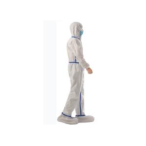 Breathable Antibacterial 65g Disposable Protective Coverall Skin Friendly