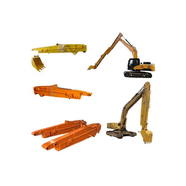 Yellow Orange Color Excavator Telescopic Boom Sliding Arm For Digging Hard Sand