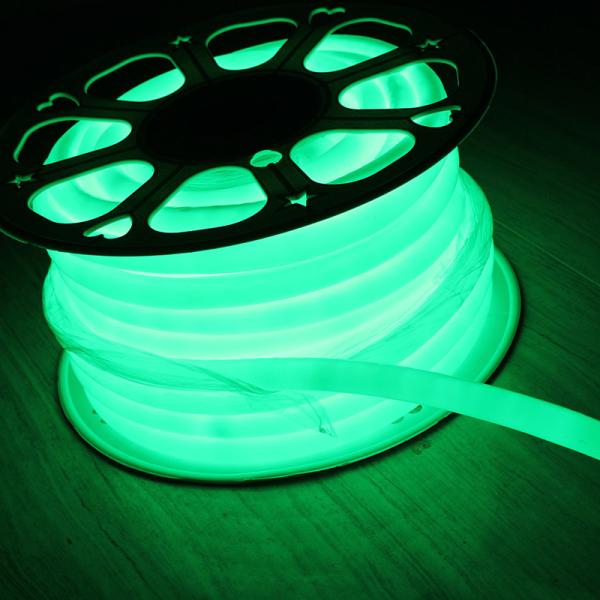 12V IP67 round led neon flex 16mm mini 360 degree green rope light soft tube