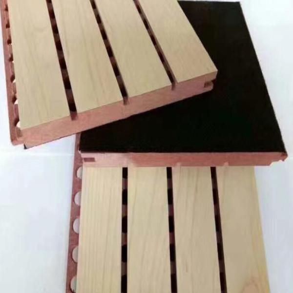 Buy Eco Friendly Mdf Acoustic Soundproofing Panels / Grooved Wood Panel at wholesale prices