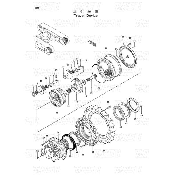3049926 Heavy Machinery Essential EX120-2 Excavator Travel 2 Stage Planetary Gear For Improved Functionality