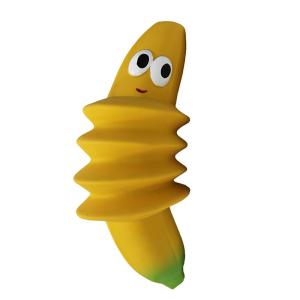 Yellow Indestructiblemultipet Latex Dog Toy Zoomable Banana