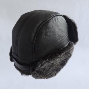 High quality wholesale double face shearling trapper sheepskin hat