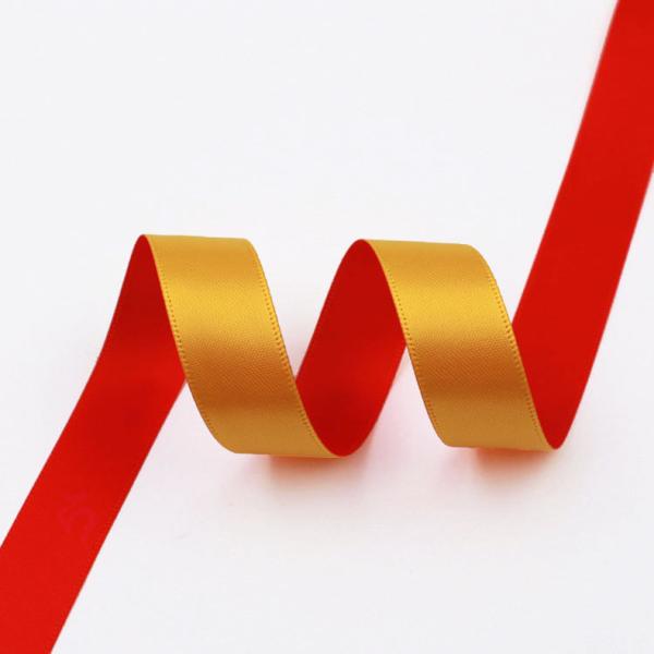 Double Colors Polyester Ribbon Roll Rose Blue 25mm Satin Poly Ribbon