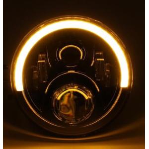 3rd generation angel eye Silver/Black bottom Round 7inch LED headlight 120W headlamp for jeep JK driving headlights