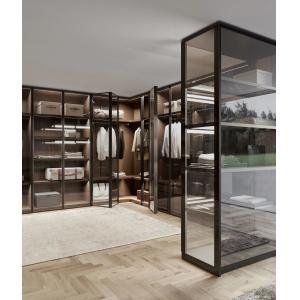 Customized Modern Wardrobe EB Closet with Glass Doors