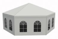 Arab Hexagon Marquee Tent Glass Wall Party Wind Resisant Structure
