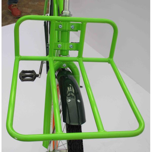 Single Speed Adult Coaster Brake Beach Cruiser Bike with Front Carrier and 26" White Wall Tire