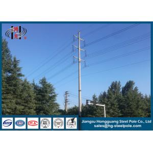 110KV Polygonal Pole , Galvanized Steel Pole For Electrical Power Distribution