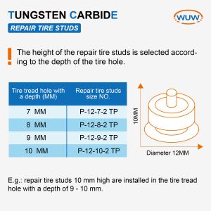 Outdoor Wear-Resistant Carbide Tire Studs for Snow Ice Anti-Fall and Mountaineer