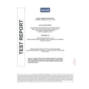 TIMETECH GLASS Certifications