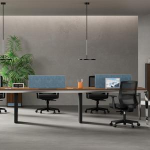 Contemporary Design Two Four or Six-Person Office Desk Modern Wooden Metal Iron