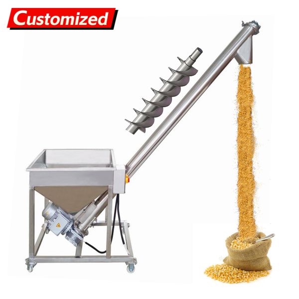 Buy oem Electric Screw Conveyor Inclined Spiral Auger Screw Conveyor Pipe Auger Feeder Conveyor Powder Particles Loading Machine 1.7m Conveyor Height at wholesale prices