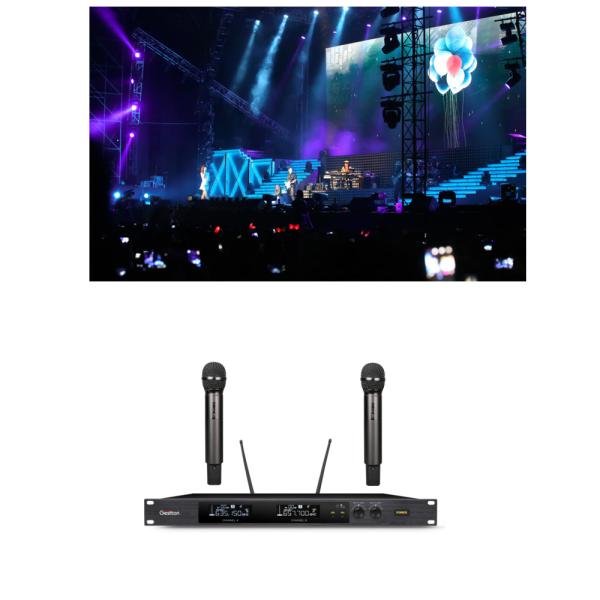 Buy Wireless Handheld Dynamic UHF Microphone System 200ft With Rechargeable Receiver at wholesale prices