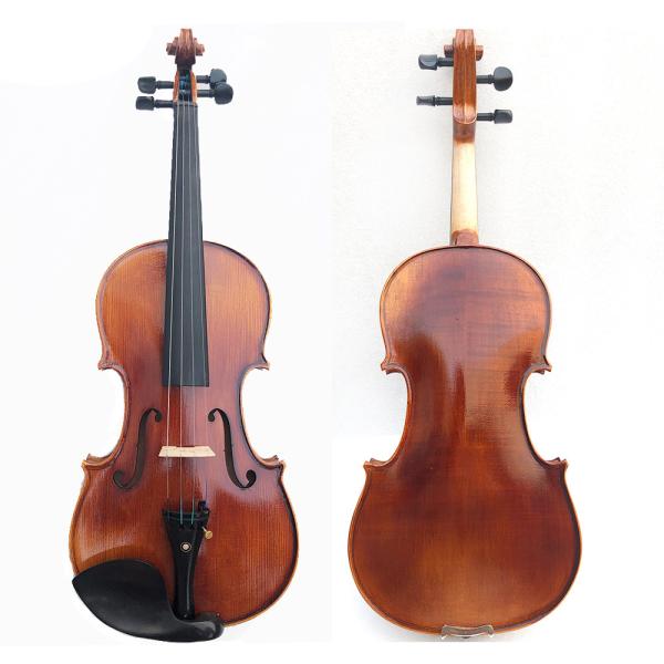 Ebony Parts Solid Wood 4/4 Electric Violin with Case (VE008) Muscial Instruments Satin Finish Student Flamed Maple Wood