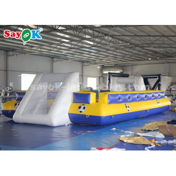 Buy Giant Inflatable Football 8*5m PVC Tarpaulin Inflatable Sports Games Inflatable Football Pitch at wholesale prices