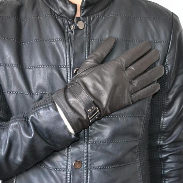 Wholesale Stock Classic Design genuine Leather men Goat Skin Leather Gloves
