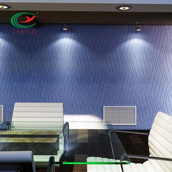 Engraved Nontoxic Felt Wall Panels Sound Absorption For Interior Conference Room