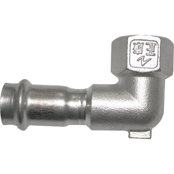 Female Elbow Stainless Steel Press Fittings Equal Shape With Wall Plate