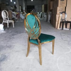 94cm Height Gold Leg Green Velvet Chairs For Wedding