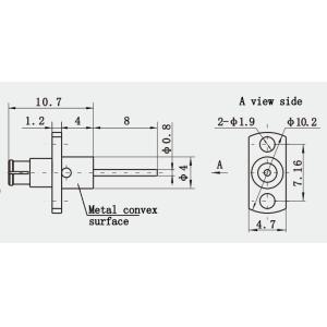 SMP Female RF Connector 2 Hole Flange And Long Microstrip Socket Precision