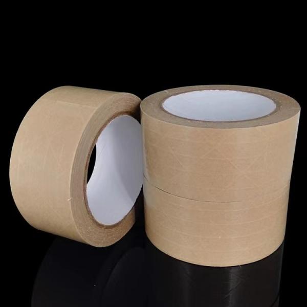 Self Adhesive Water Activated Reinforced Kraft Paper Tape 70mm*45m Writable