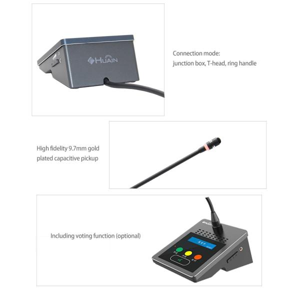 HUAIN Parliamentary Wired Meeting Microphone Table Digital Conference System Price