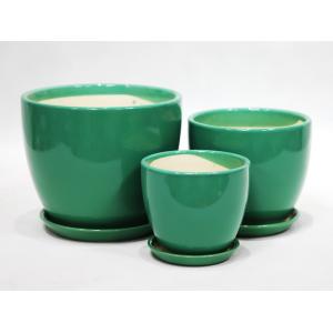 Customized Round Ceramic Pots Wide Selection Drainage Included