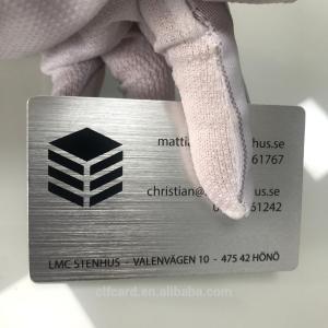 China Colorful  Anodised Aluminium Business Cards  Brushed Finished Etched  Carving on sale