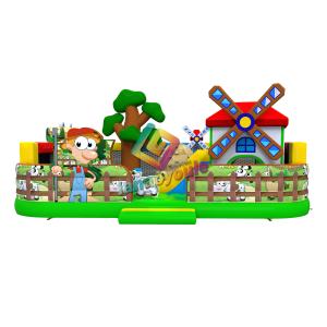 Farm Theme Inflatable Play Park / Outdoor Inflatable Playground