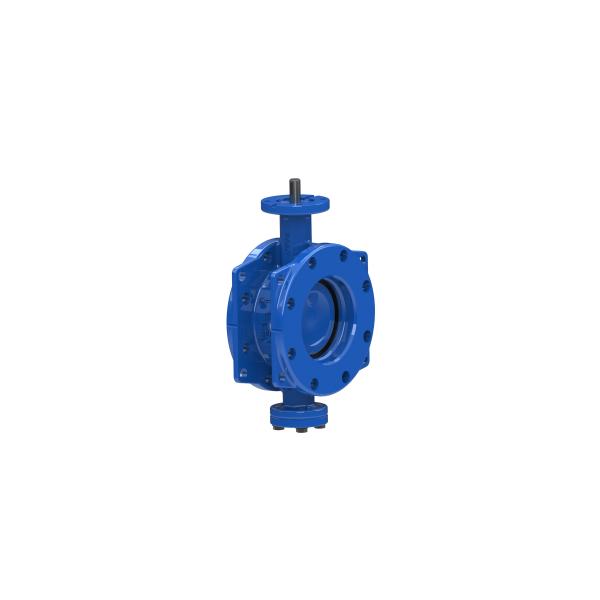 Buy Blue RAL5010 Double Eccentric Butterfly Valve Wore Gear Operated at wholesale prices