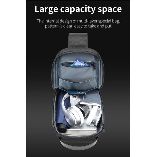 OEM/ODM Carbon Fiber Streamline Anti Theft Sling Bag Rainproof