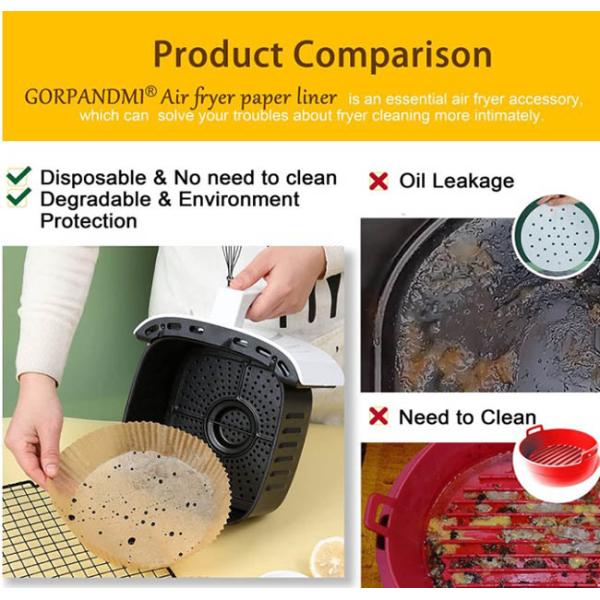 Kitchen Tools Oil-Proof Paper Barbecue Plate Air Fryer Disposable Paper Liner
