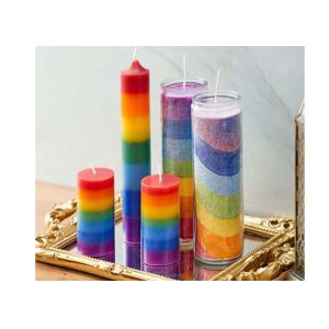 Religious Glass Jar Paraffin Wax 7 Day Prayer Candles