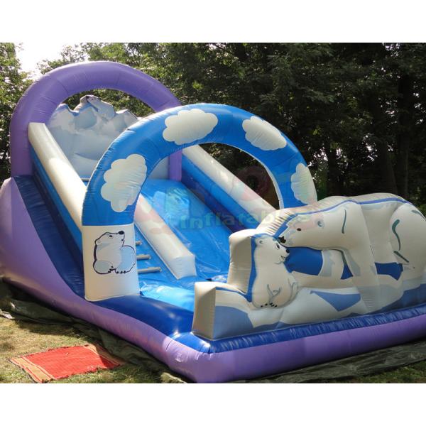 Buy Polar Bear Inflatable Bouncy Castle With Slide Fully Digital Printing at wholesale prices