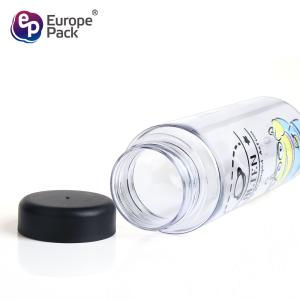 Cartoon design children's plastic drinking cups with LIDS