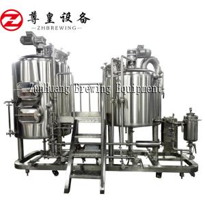 PLC 500L Micro Beer Brewing Equipment For Restaurant