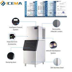 Food Shop ICEMA Automatic 300KG 400kg 500kg Ice Cube Maker Machine