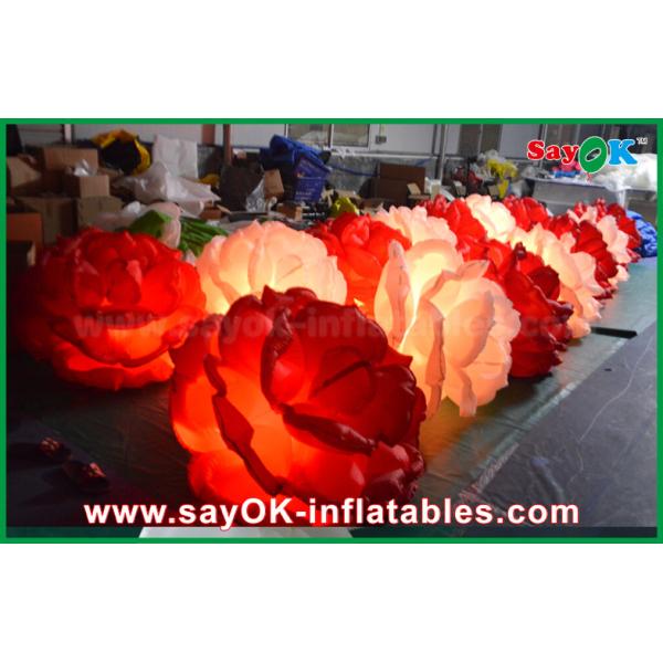 LED Lighting Inflatable Lighting Decoration DIA Rose Flower With CE / UL Blower