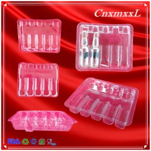 Transparent 0.5mm PVC Plastic Tray Packaging 3ml Vial Plastic Medical Tray