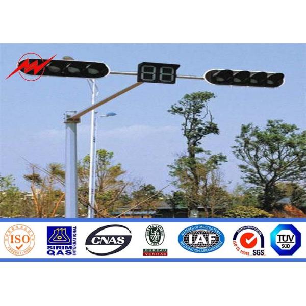 Buy Galvanized Electric Light Pole Double Arm Popular Street Lighting Pole at wholesale prices