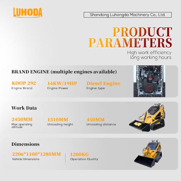 FREE SHIPPING China Track Wheel CE/EPA Mini Skid Steer Loader With Bucket