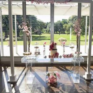 Handmade Clear Acrylic Dining Table Ghost Surface Top 200x100x75cm