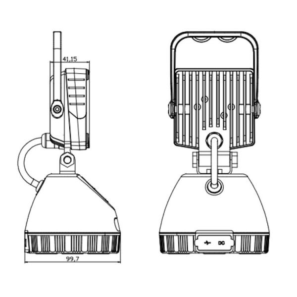 1000 Lumens COB 10w Rechargeable Led Flood Light With Handle And Magnet