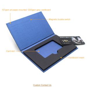 Custom Printed Logo VIP Card Boxes / Cardboard Gift Packaging Magnetic Box