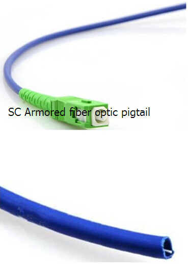 Buy Armored Fiber Optic Pigtails LC(sc)ST(fc) (UPC/APC) Single-Mode/multimode Simplex/Multimode at wholesale prices