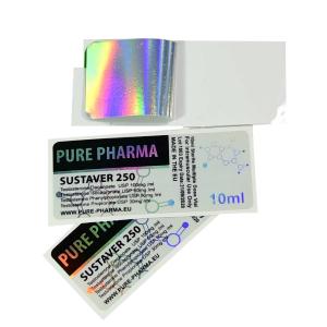 China sust 250mg 10ml Pharmacy Glass Vial Labels Laser Materials on sale