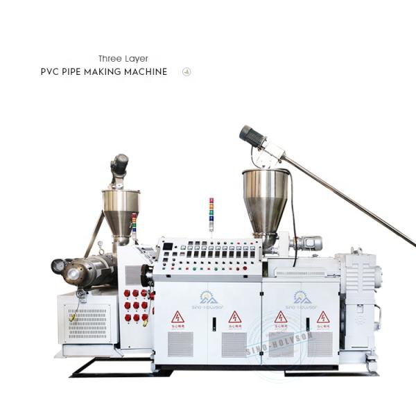 110kW Power Sino-HS 3 Layer PVC Pipe Making Machine / HDPE Pipe Machine / PPR Pipe Machine